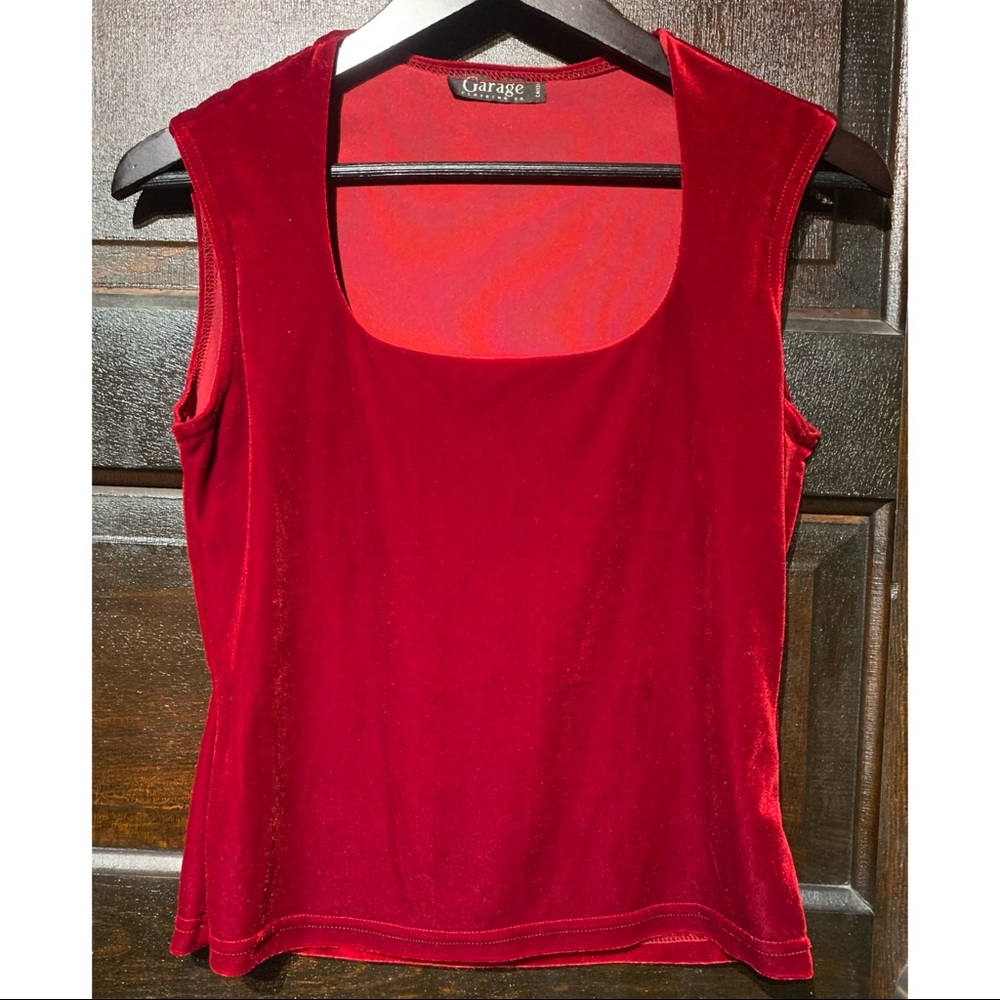GARAGE Red Velvet Tank Top